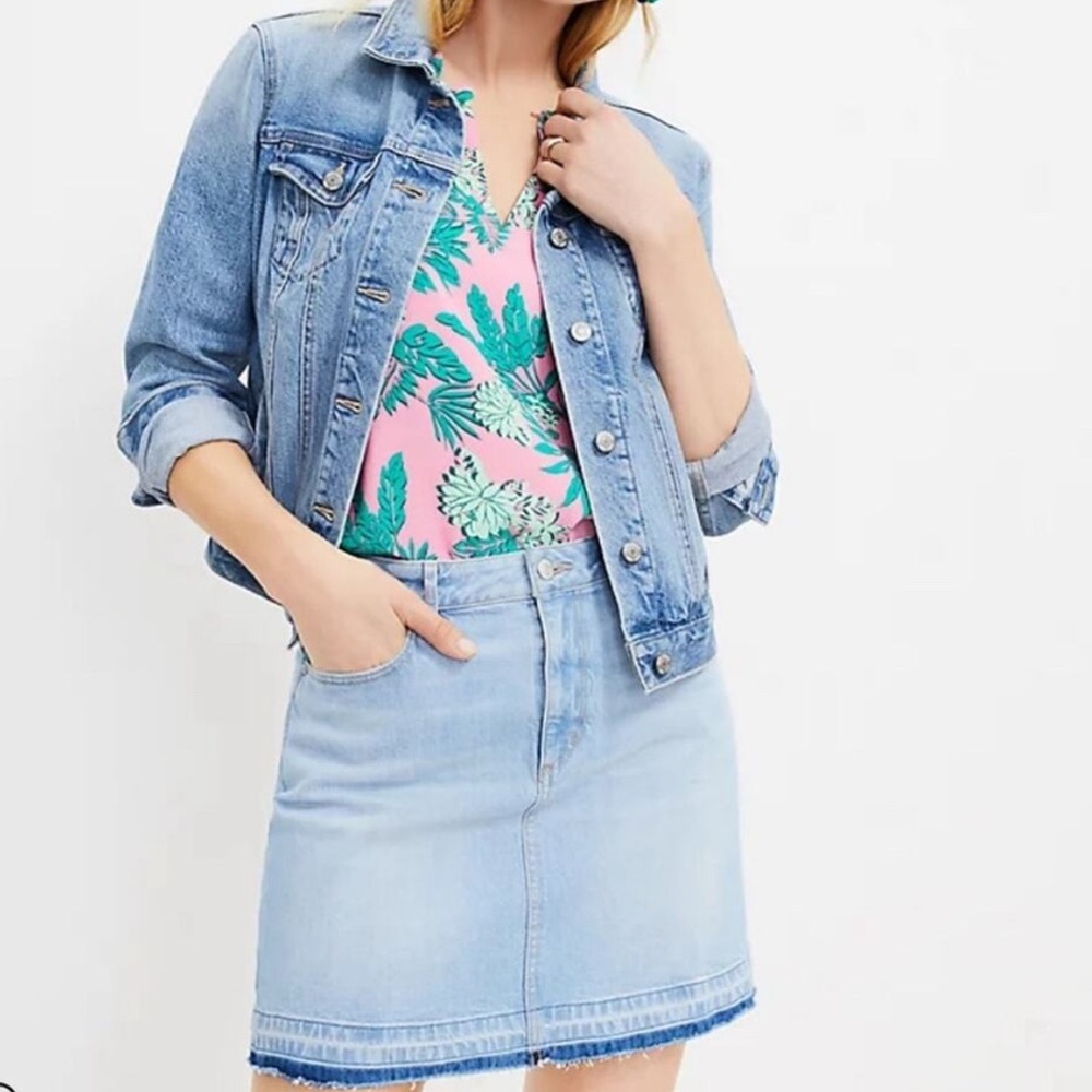 LOFT Denim Mini Skirt